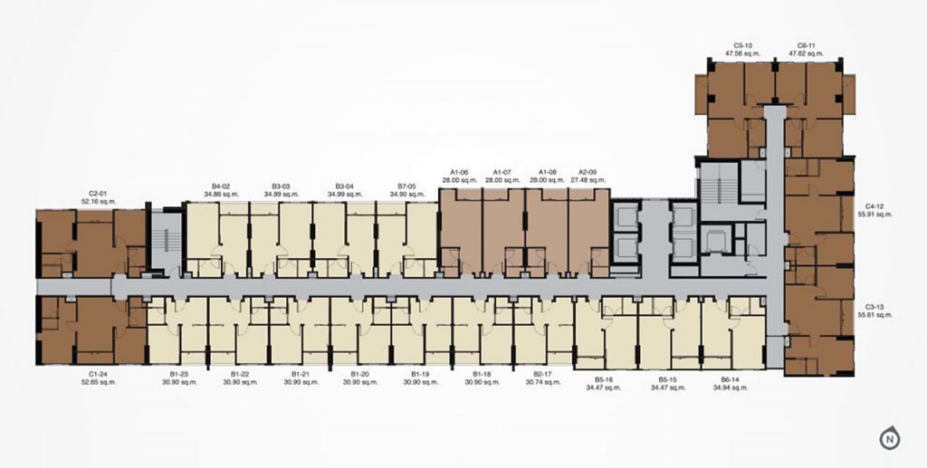 The Whizdom Avenue Ratchada â Ladprao Analysis - Floor Planfloor25-006